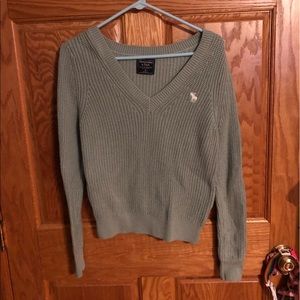 light green Abercrombie knit sweater
